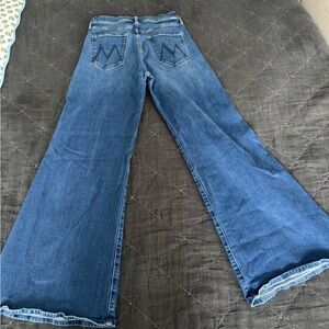 MOTHER Blue Flare Wide Leg Jeans